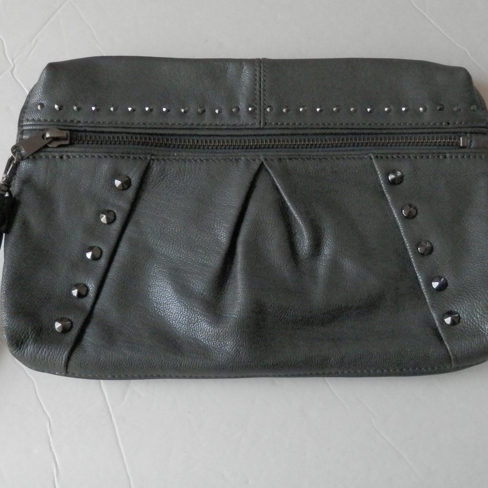 BANANA REPUBLIC LEATHER CLUTCH WRISTLET BAG